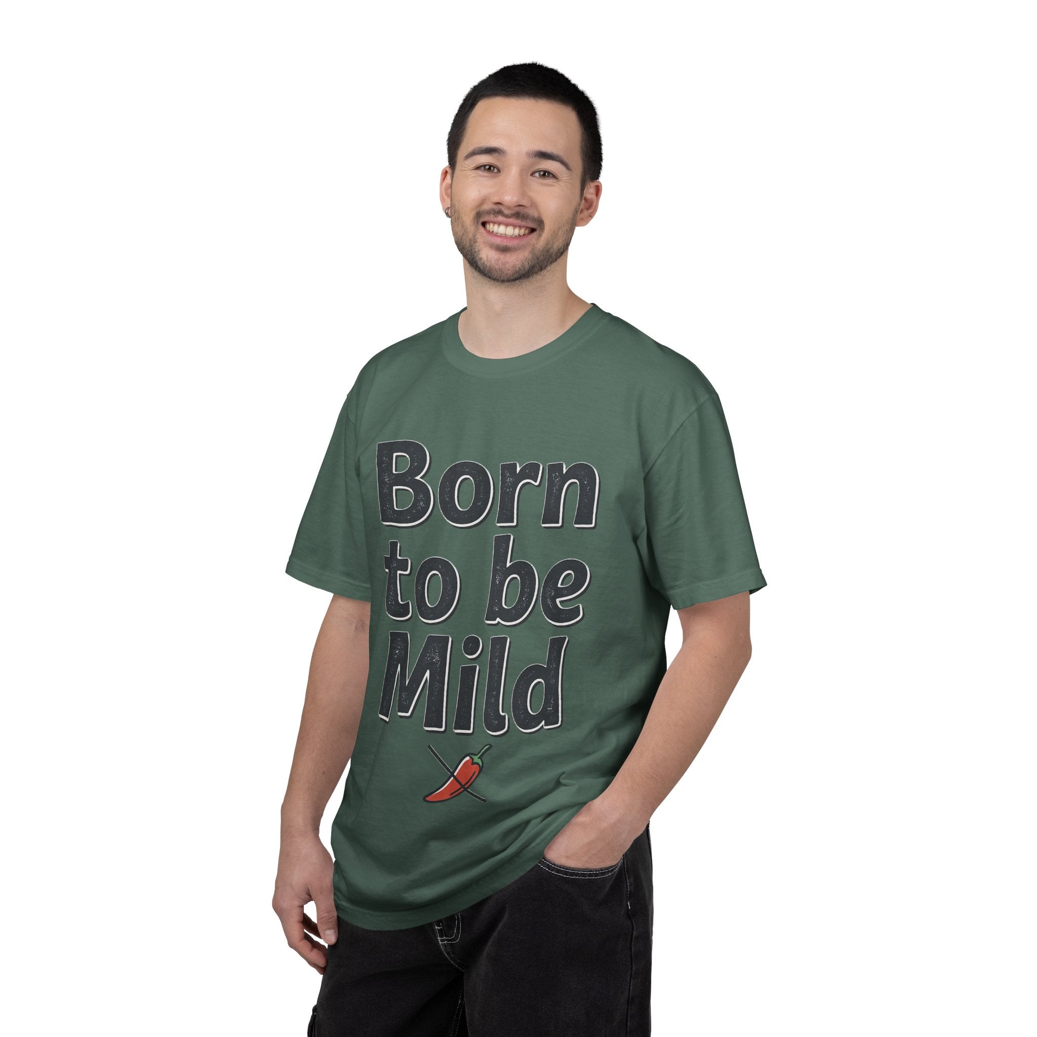 T-Shirt — "Born to be Mild" Funny Chili Pepper Graphic Tee
