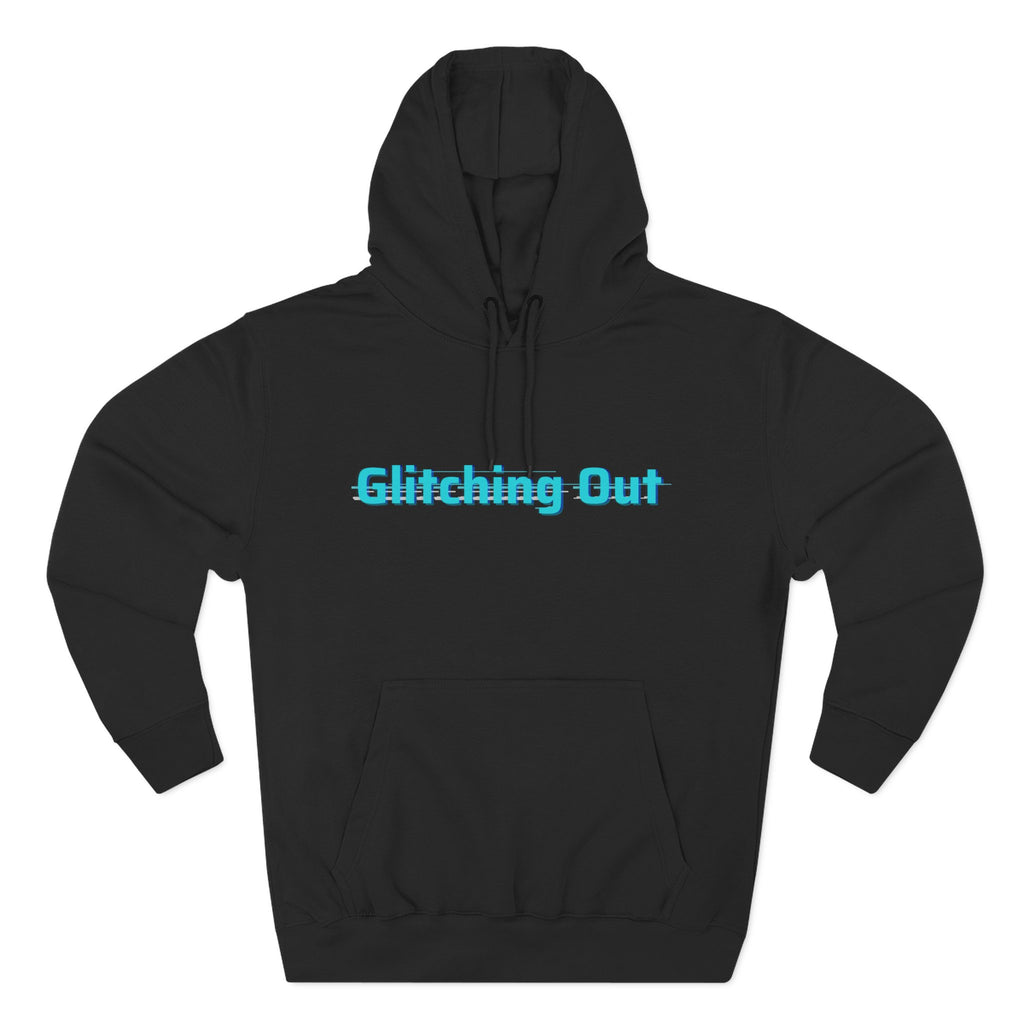 Glitching Out Hoodie — Retro Cyberpunk Pixel Graphics Fleece Hoodie