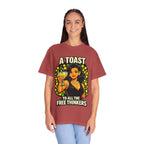 Vintage 'A Toast to All the Free Thinkers' Graphic T-Shirt