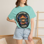 Energy & Vibration T-Shirt — "Frequency is Life" Spiritual Graphic Tee