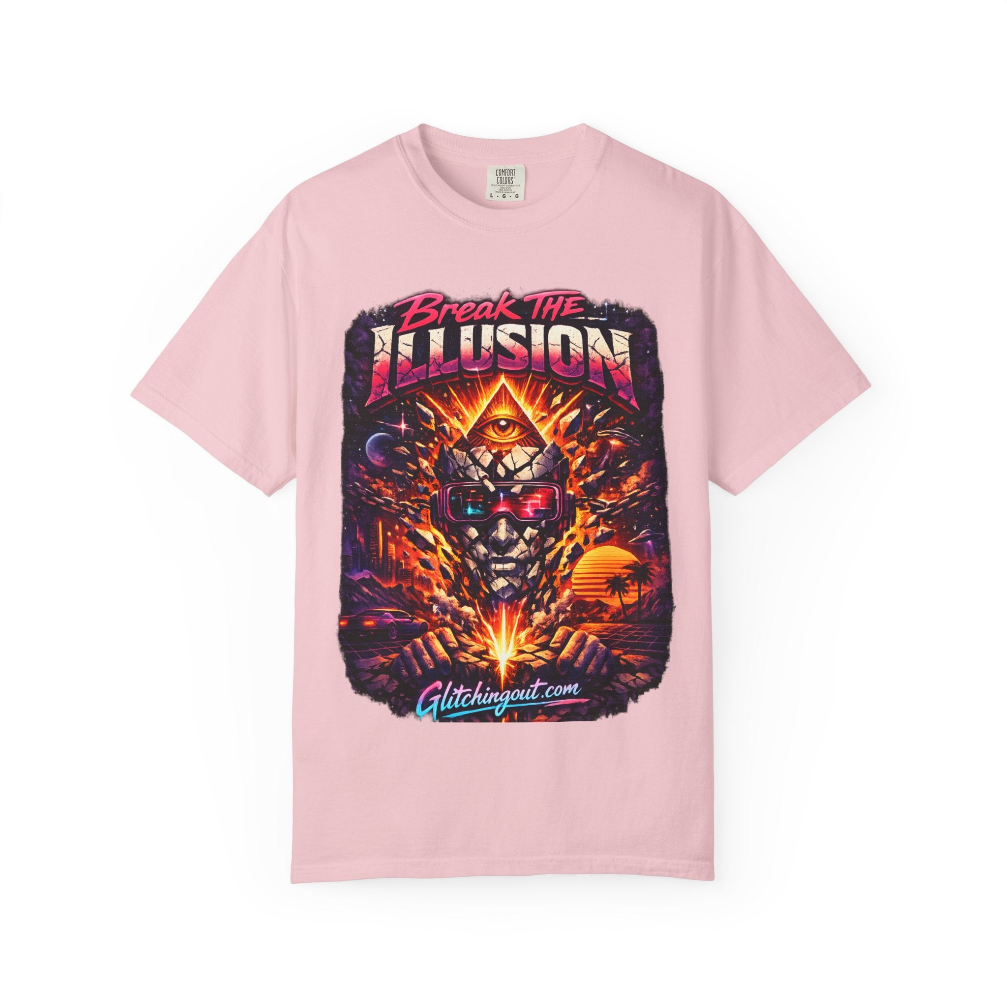 Break the Illusion Graphic T-Shirt — Psychedelic Occult Skull Tee