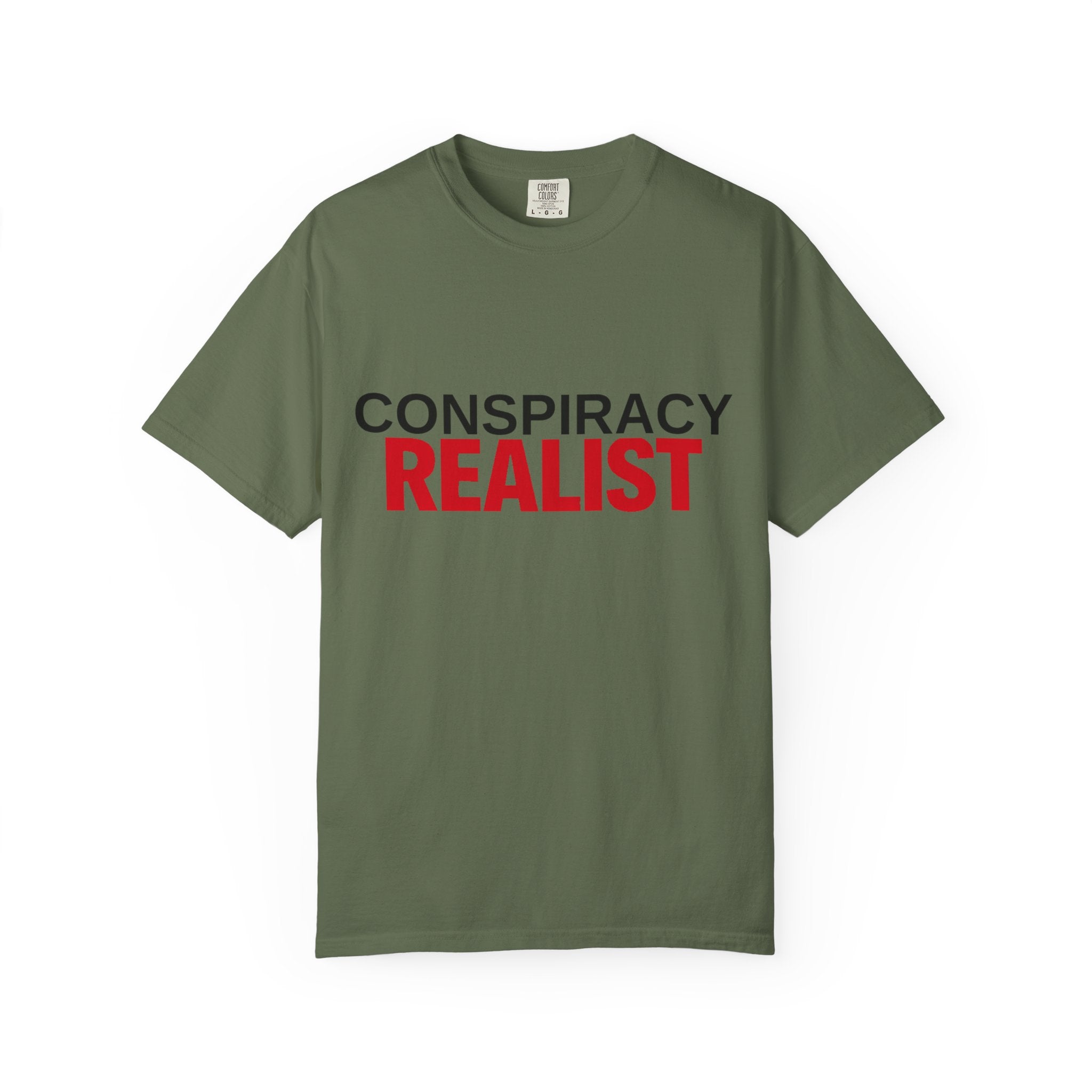 Conspiracy Realist T-Shirt — Bold Graphic Statement Tee