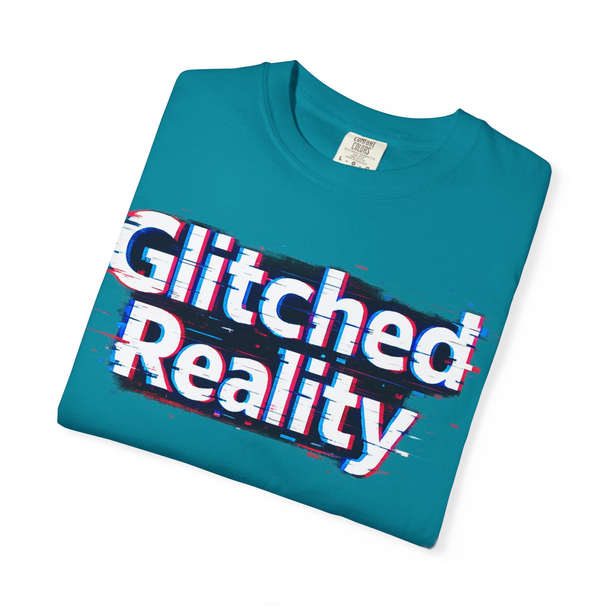 Glitched Reality T‑Shirt — Retro Glitch Graphic Tee with "Glitched Reality" Text