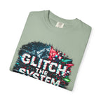 Glitch The System V3 Graphic Tee — Retro Cyberpunk Distressed Design