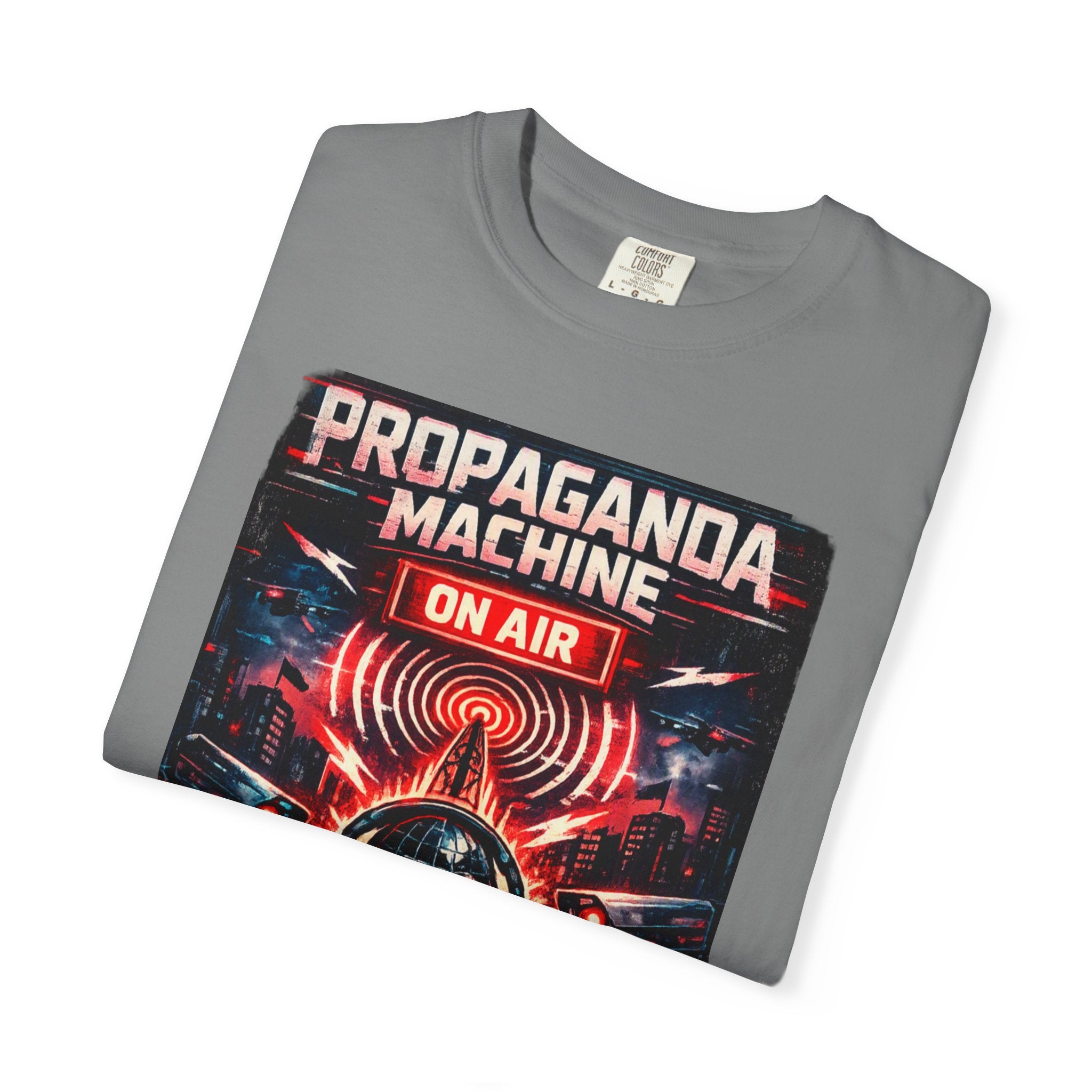 Propaganda Machine Live T-Shirt — Retro Radio Skull Graphic Tee
