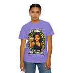 Vintage 'A Toast to All the Free Thinkers' Graphic T-Shirt