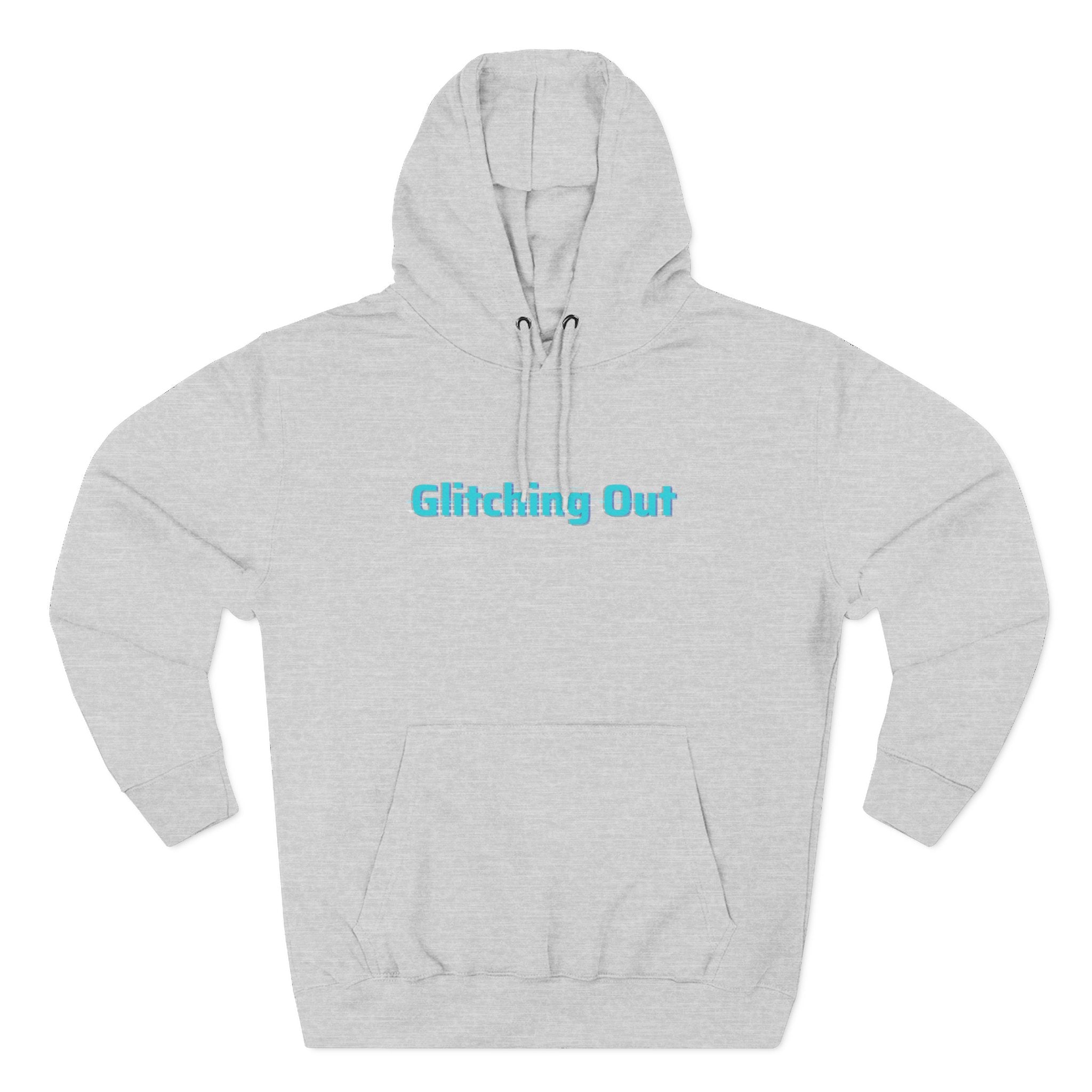 Glitch Geometric Hoodie — "Glitching Out" Graphic Fleece Pullover