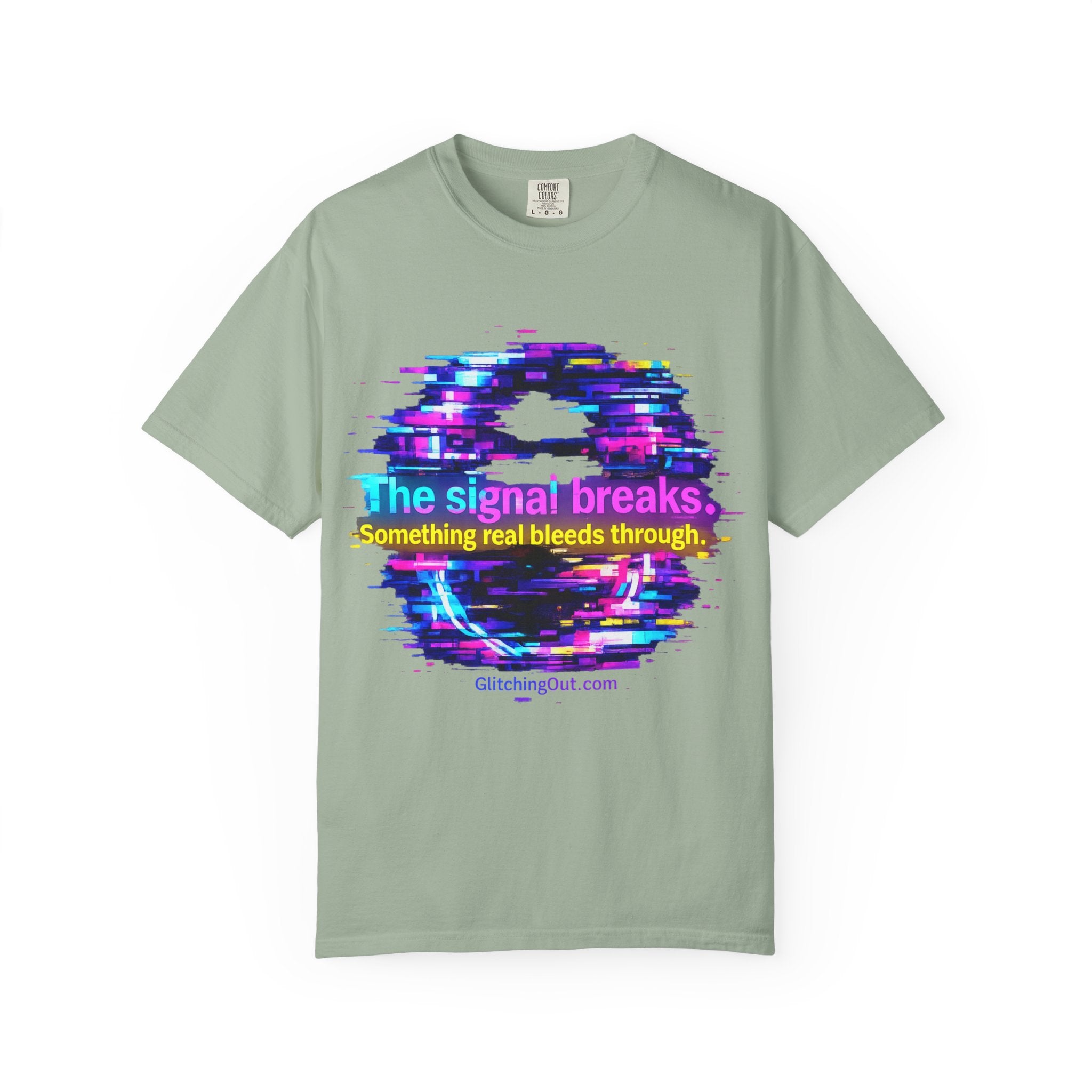 Glitch Circle T‑Shirt — "The Signal Breaks" Retro Cyberpunk Tee