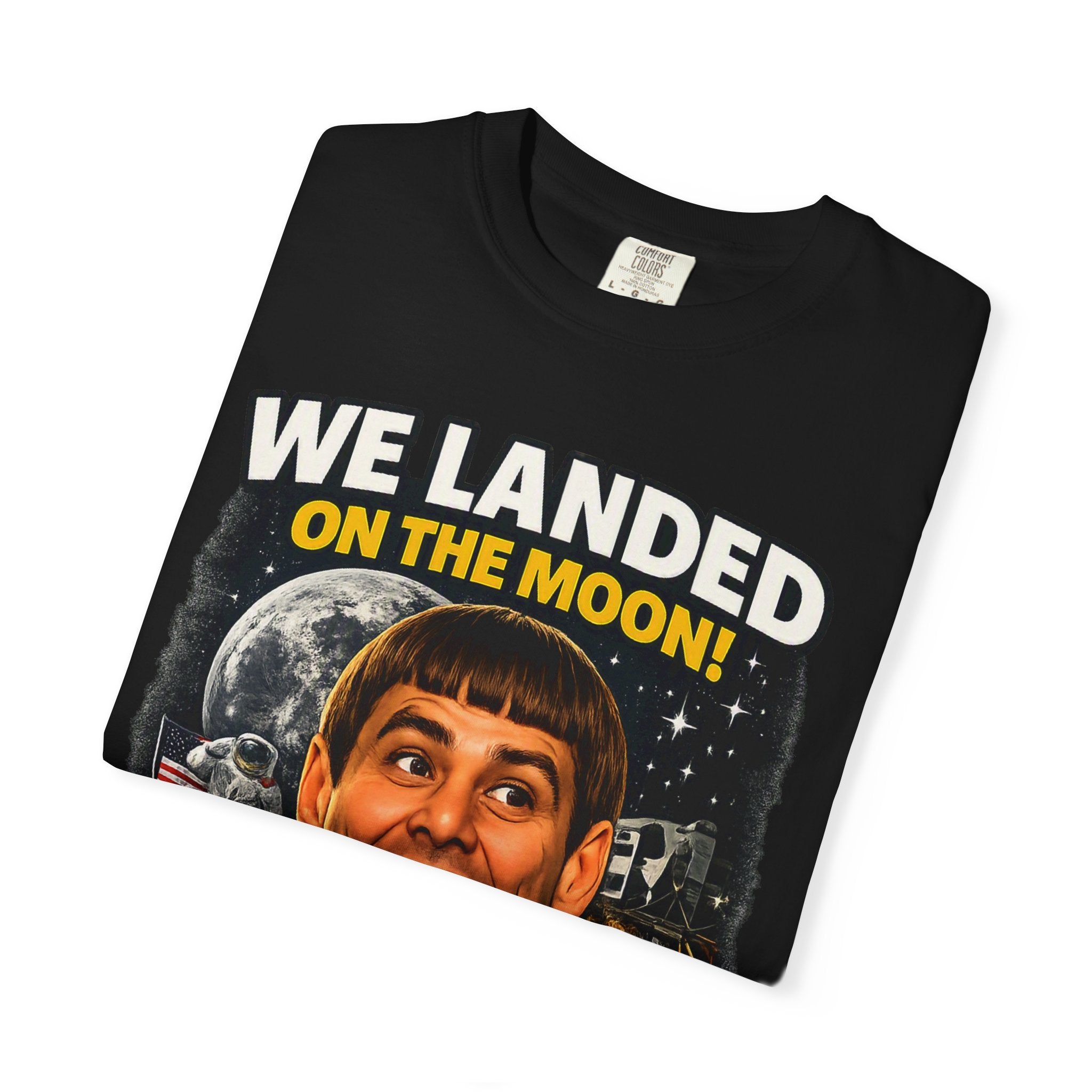 We Landed on the Moon! Or Did We?' Retro Comedy Space Graphic Tee