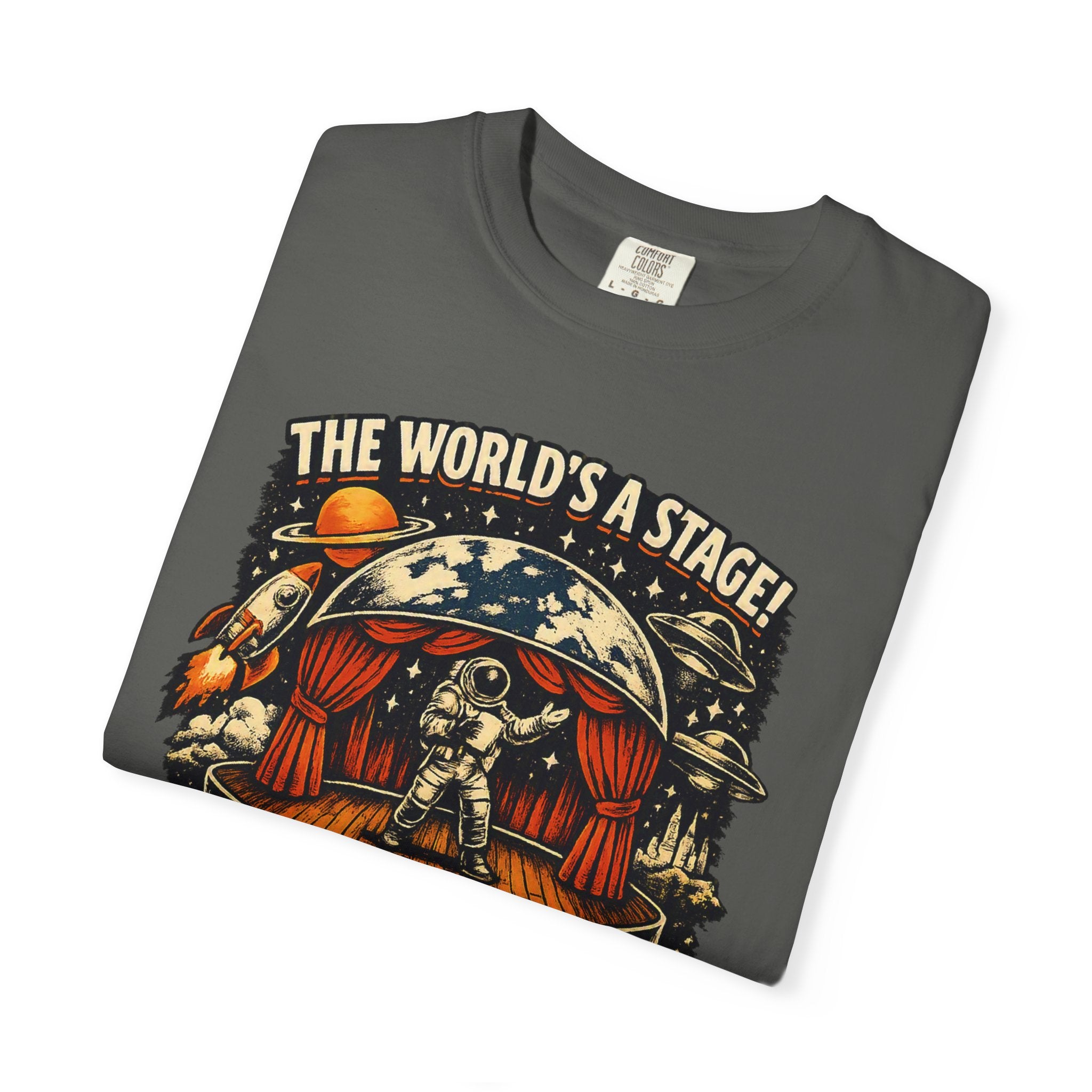 Astronaut Act I T-Shirt — “The World's a Stage” Vintage Space Graphic Tee