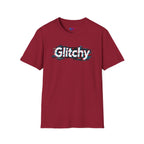 Glitchy Graphic T-Shirt — Retro Glitch Text Tee