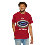 T-Shirt — "I'm conCERNed." Black Hole CERN Physics Science Tee