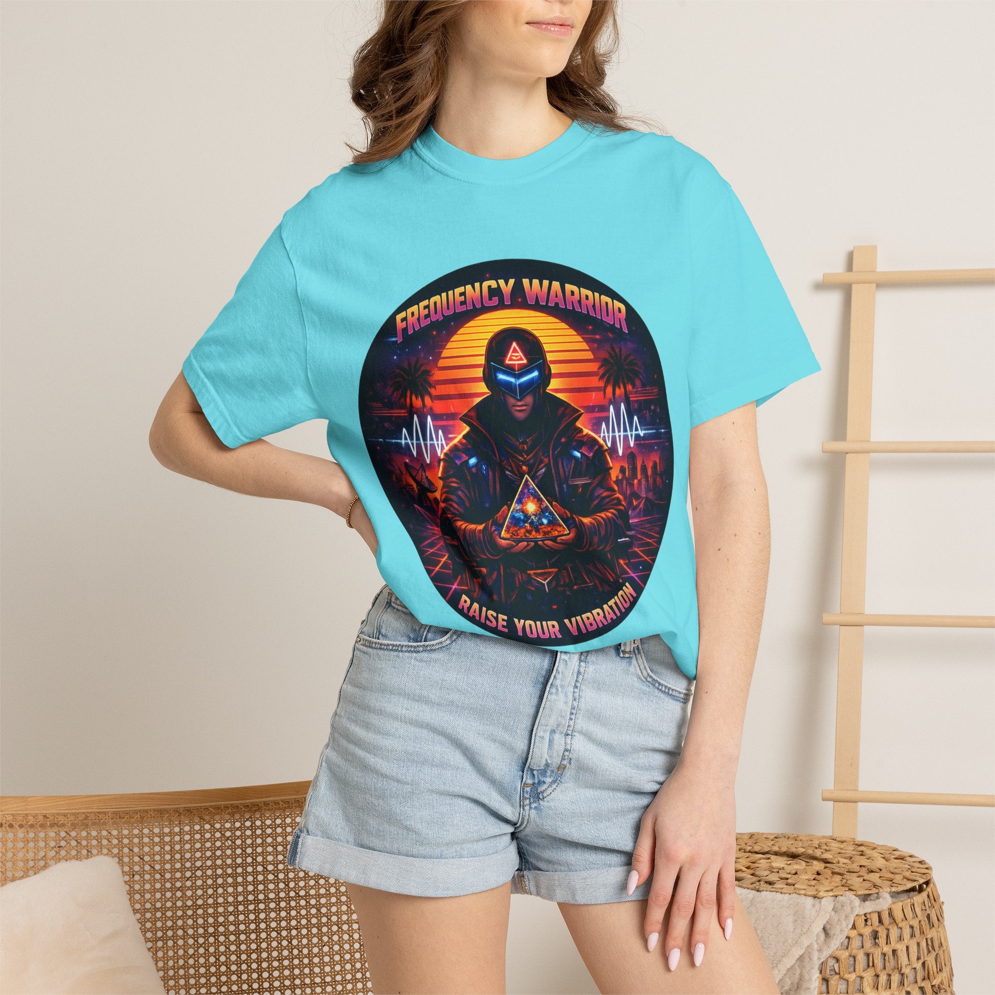 Frequency Warrior — Raise Your Vibration Graphic T-Shirt