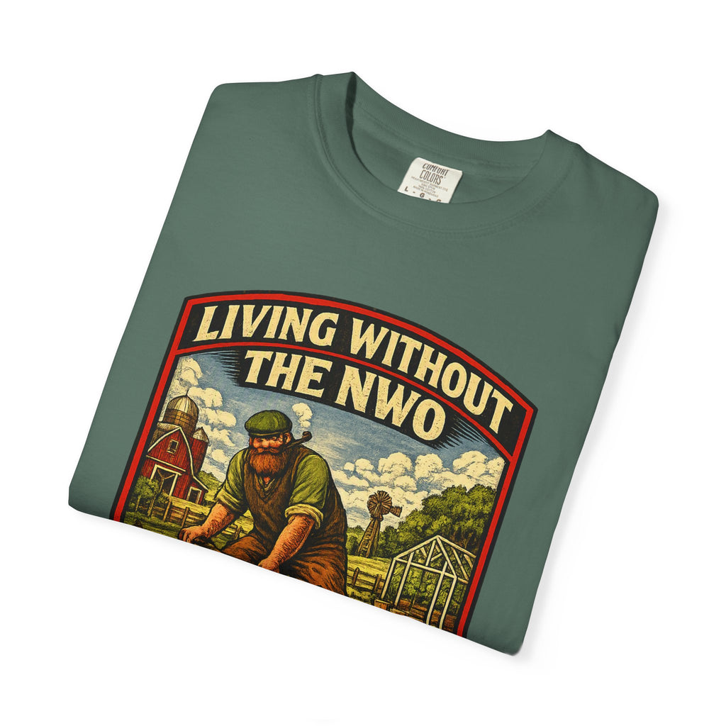 "Living Without the NWO" Gardening Vintage Graphic T-Shirt