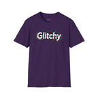Glitchy Graphic T-Shirt — Retro Glitch Text Tee