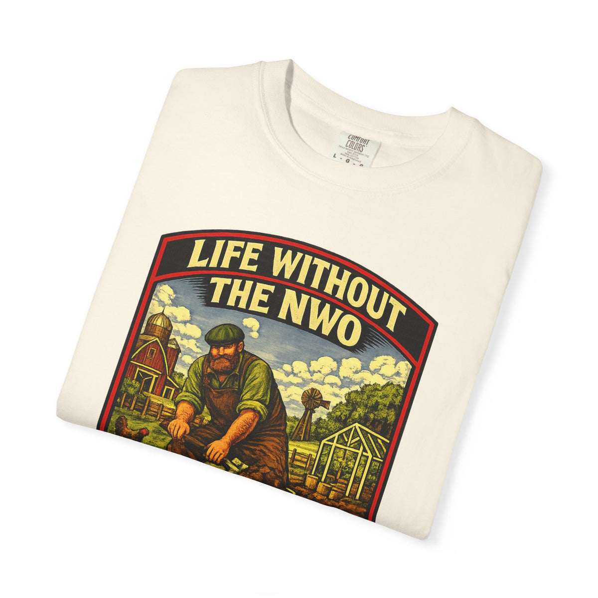 "Life Without the NWO" Gardening Vintage Graphic T-Shirt