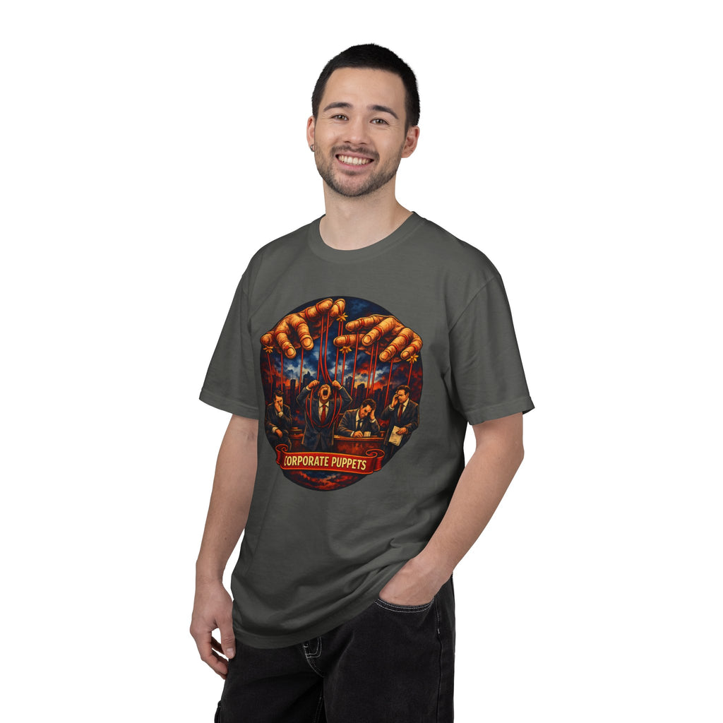 'Corporate Puppets' Satire Graphic T-Shirt