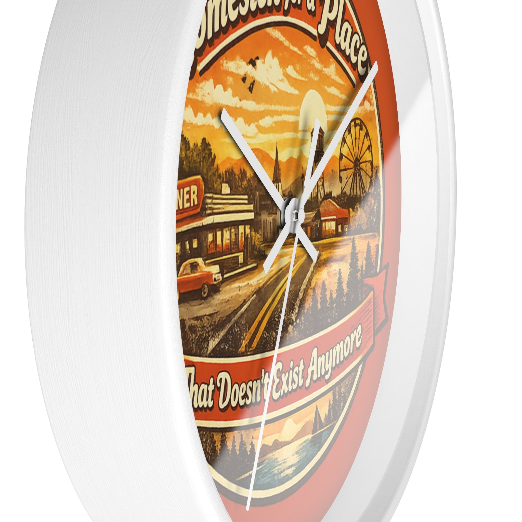 Wall Clock — "Homesick for a Place That Doesn't Exist Anymore" Vintage Nostalgia Clock