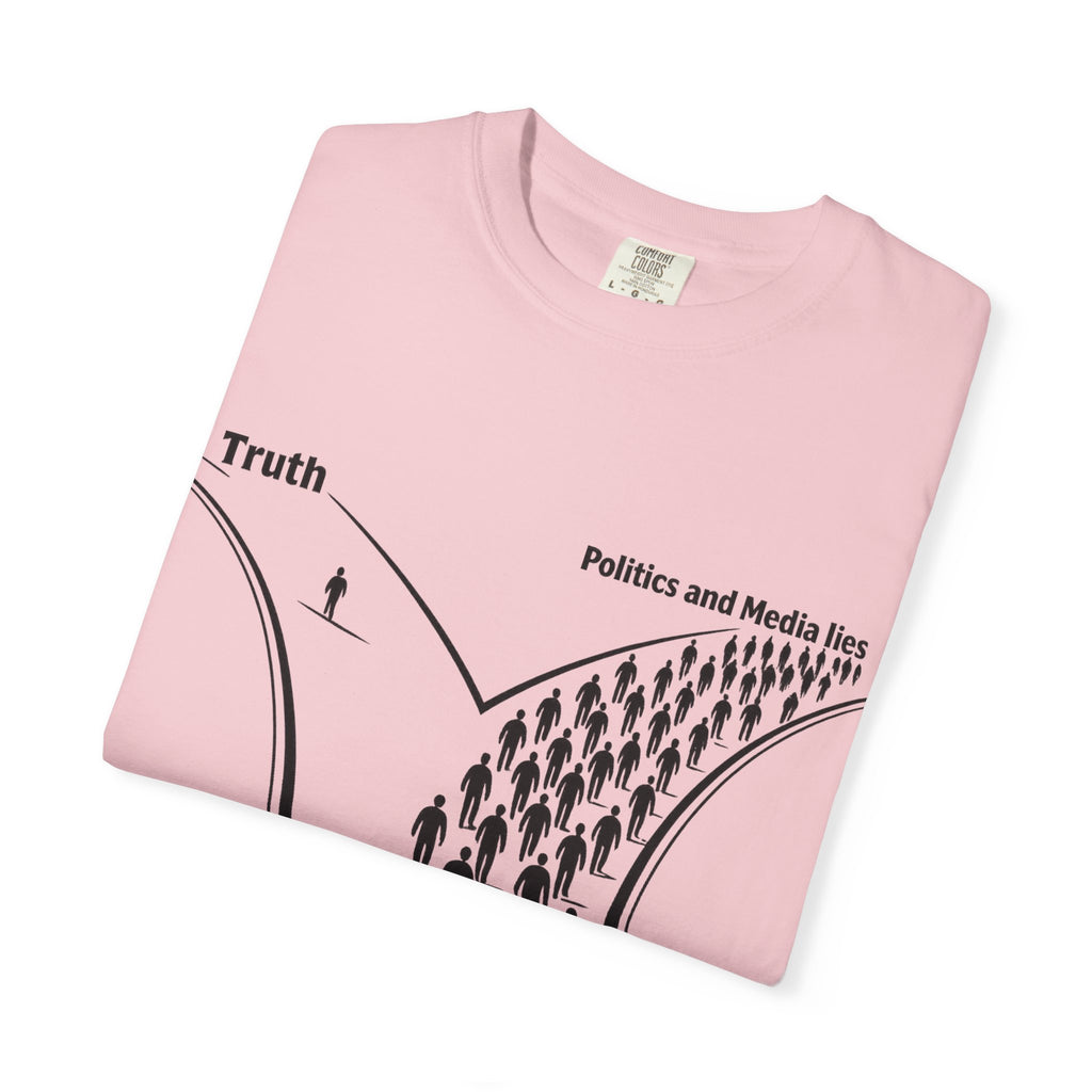 Truth vs. Crowd Graphic T-Shirt — "When it doesn't feel right, go left."
