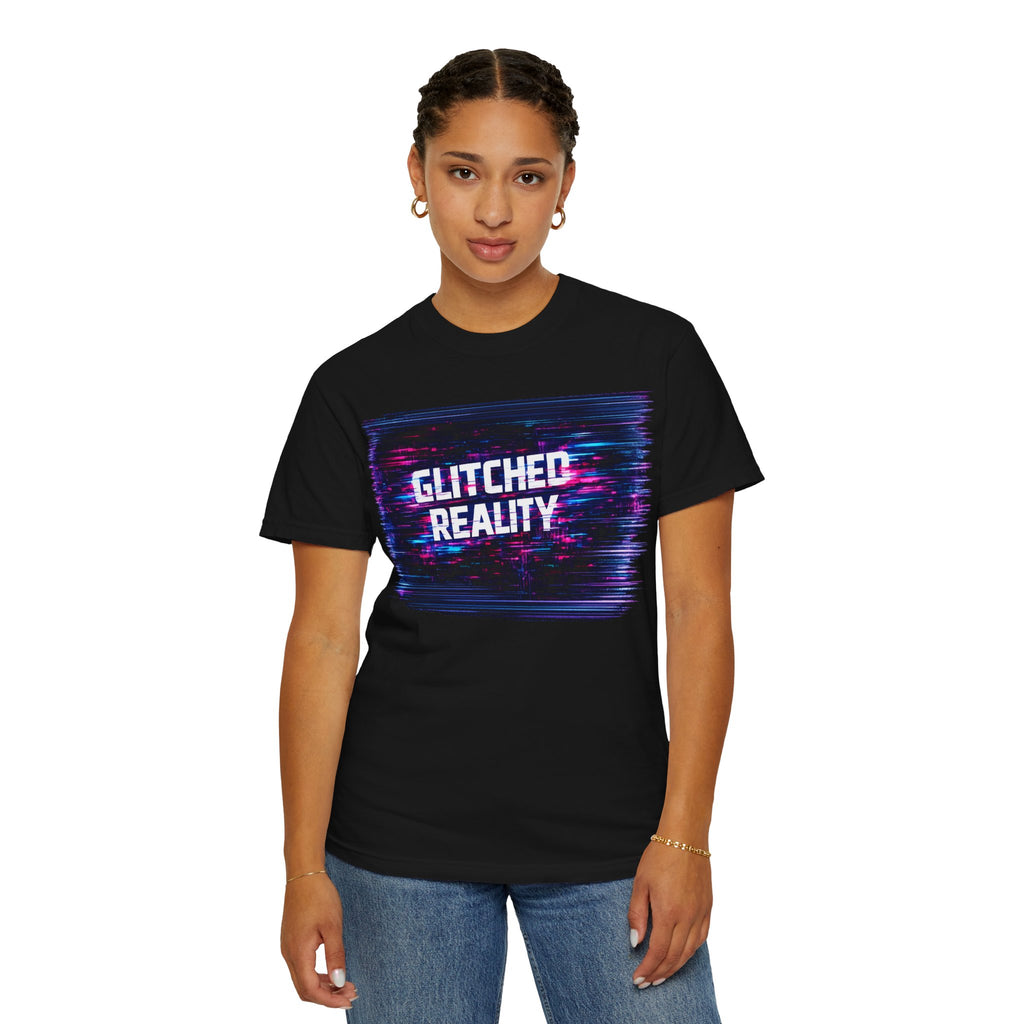 Glitched Reality V2 T‑Shirt — Retro Cyberpunk Digital Distortion Tee