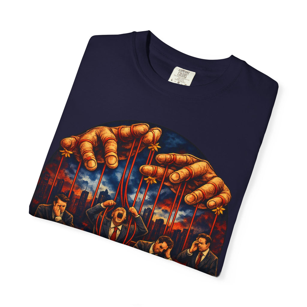 'Corporate Puppets' Satire Graphic T-Shirt