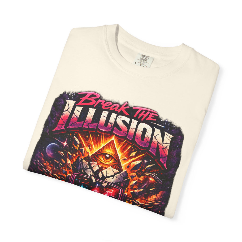 Break the Illusion Graphic T-Shirt — Psychedelic Occult Skull Tee