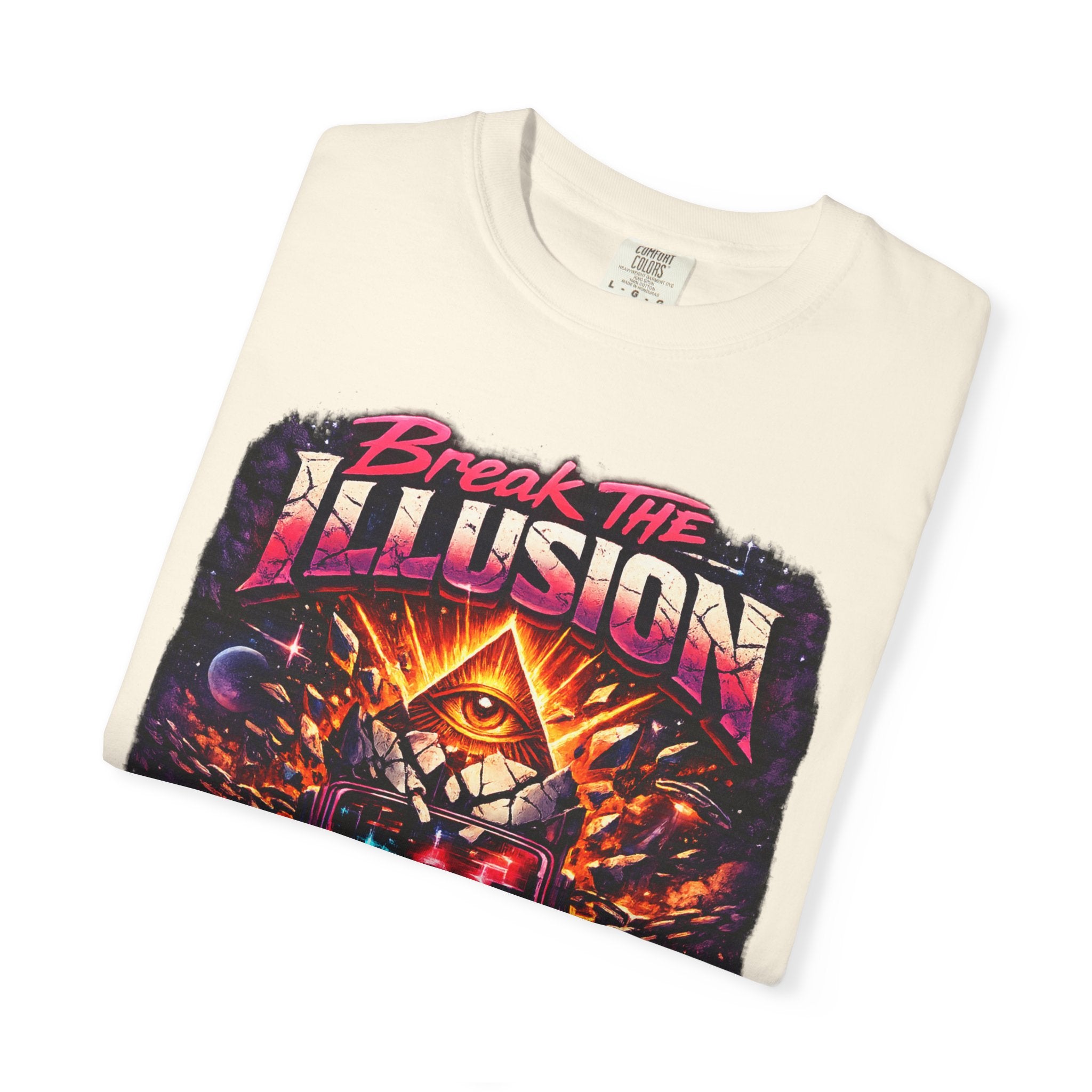 Break the Illusion Graphic T-Shirt — Psychedelic Occult Skull Tee