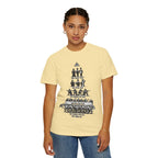T-Shirt — Hierarchy of Power Graphic Tee ("We Rule You / We Fool You / We Shoot At You / We Eat For You / We Work For All / We Feed All")