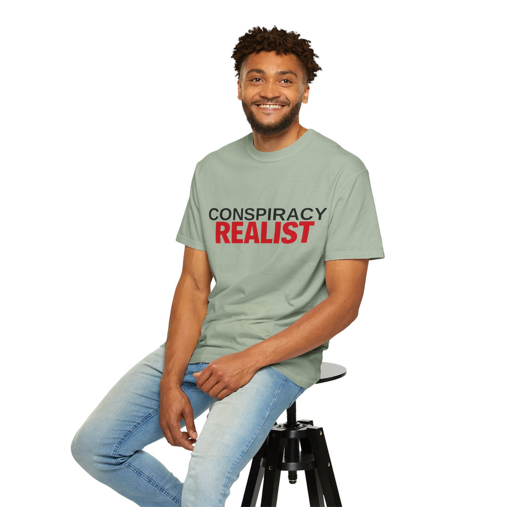 Conspiracy Realist T-Shirt — Bold Graphic Statement Tee