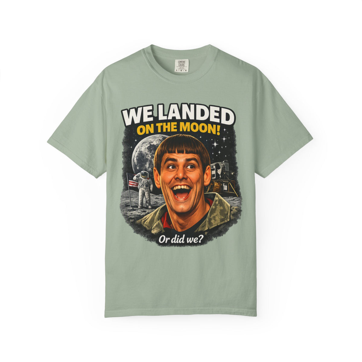We Landed on the Moon! Or Did We?' Retro Comedy Space Graphic Tee