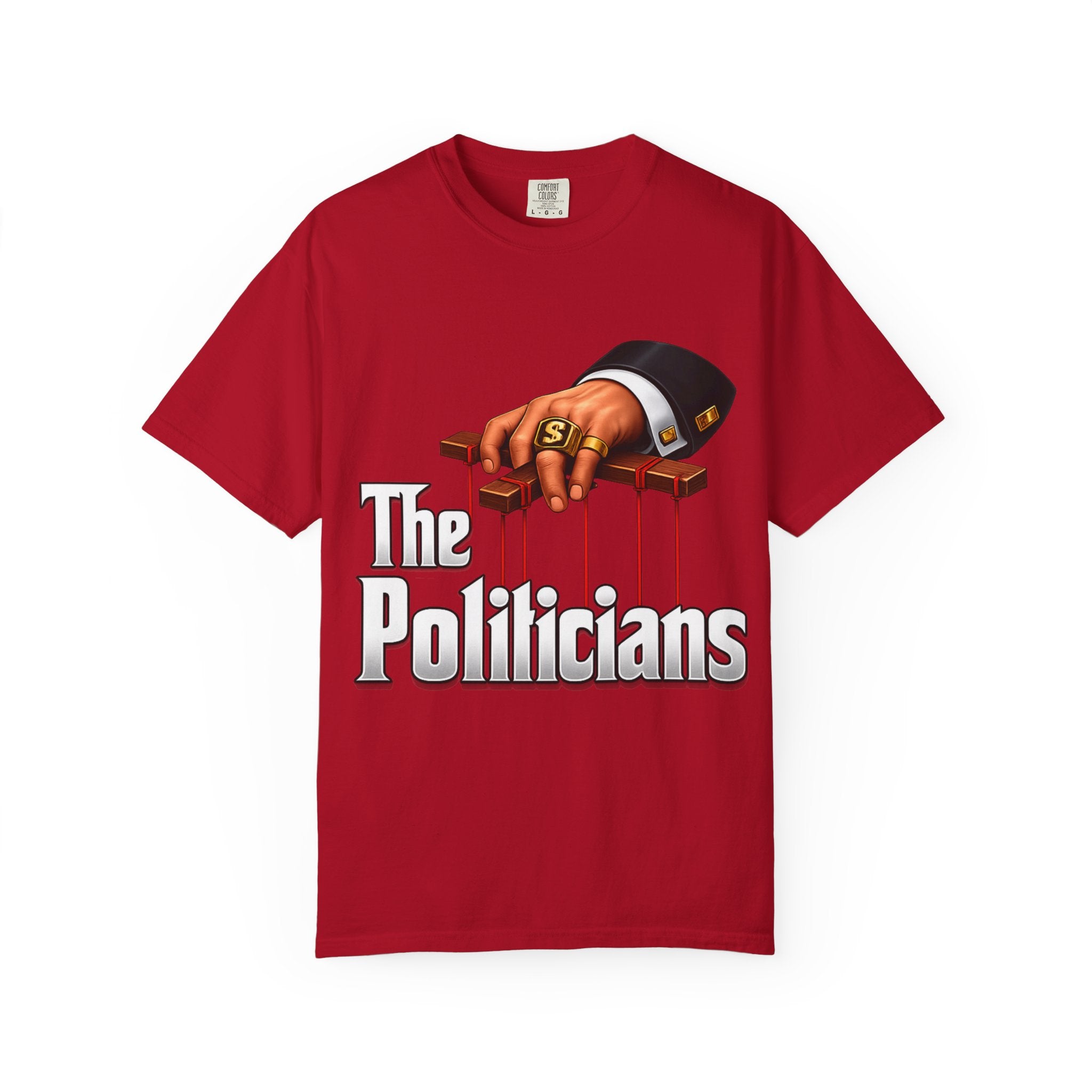 The Politicians T-Shirt — Puppet Master Hand & Money Political Satire Tee