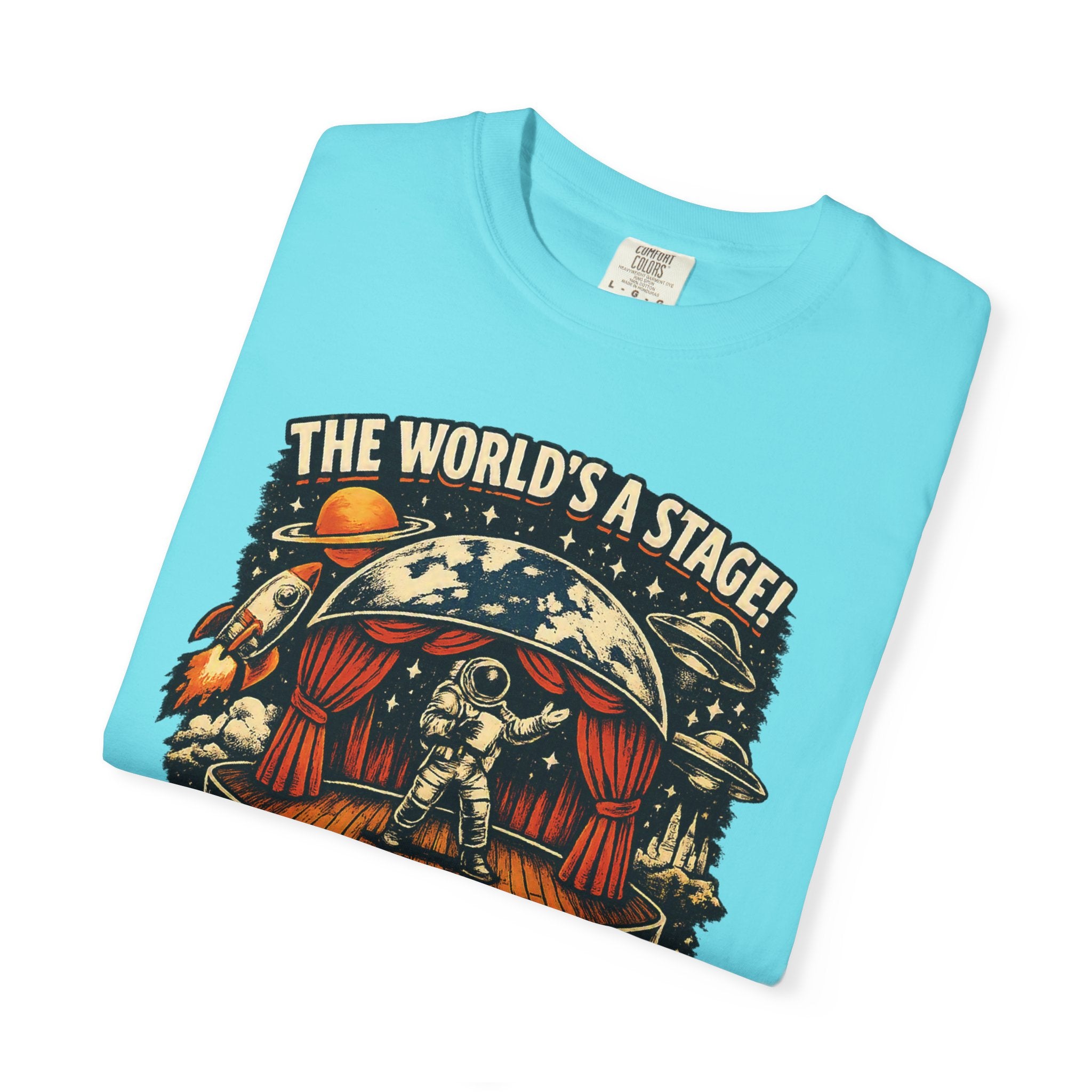 Astronaut Act I T-Shirt — “The World's a Stage” Vintage Space Graphic Tee