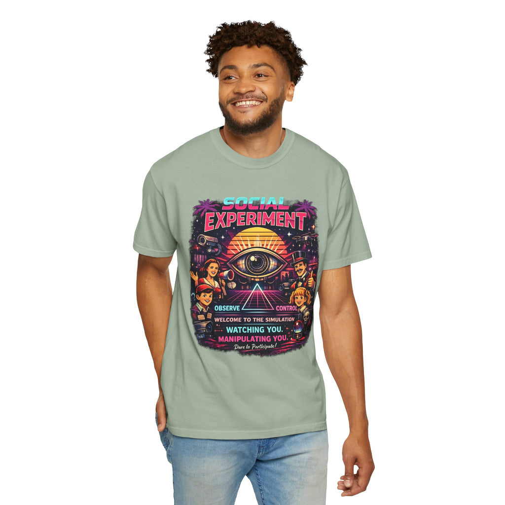 Social Experiment V2 T-Shirt — Retro All-Seeing Eye Graphic Tee
