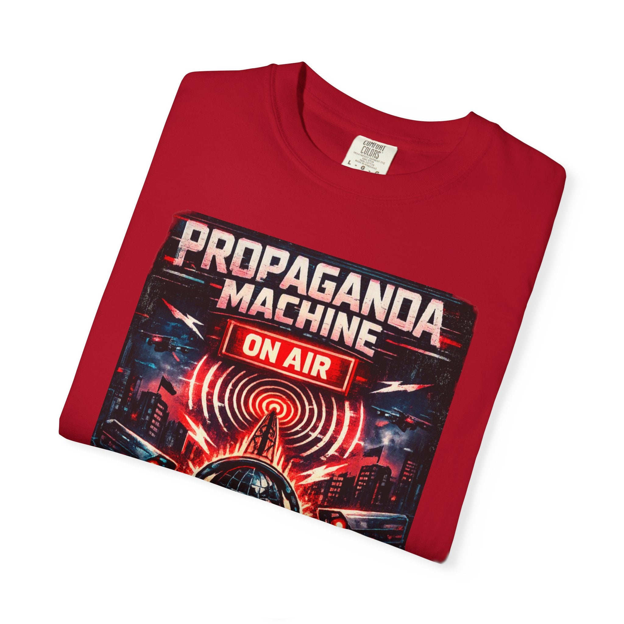 Propaganda Machine Live T-Shirt — Retro Radio Skull Graphic Tee
