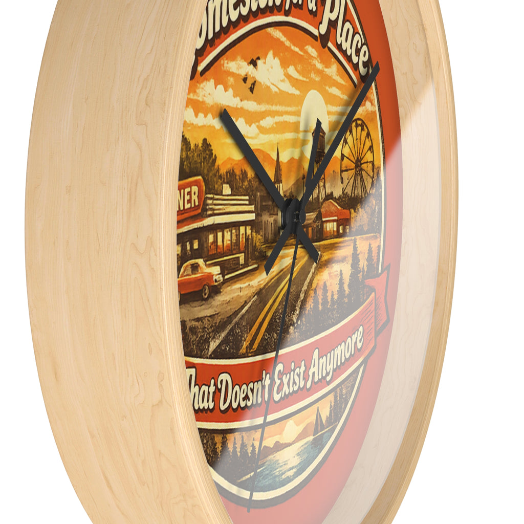Wall Clock — "Homesick for a Place That Doesn't Exist Anymore" Vintage Nostalgia Clock