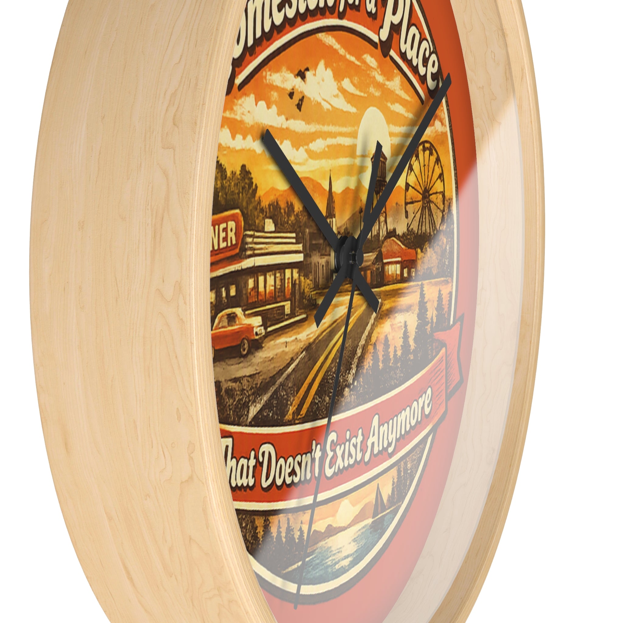 Wall Clock — "Homesick for a Place That Doesn't Exist Anymore" Vintage Nostalgia Clock