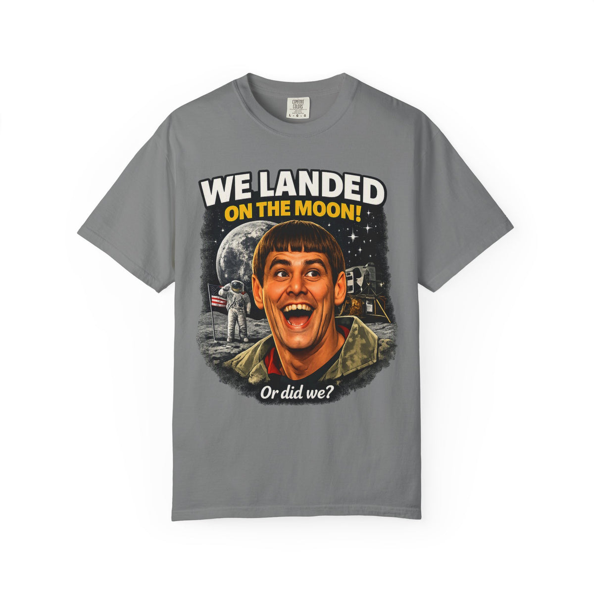 We Landed on the Moon! Or Did We?' Retro Comedy Space Graphic Tee