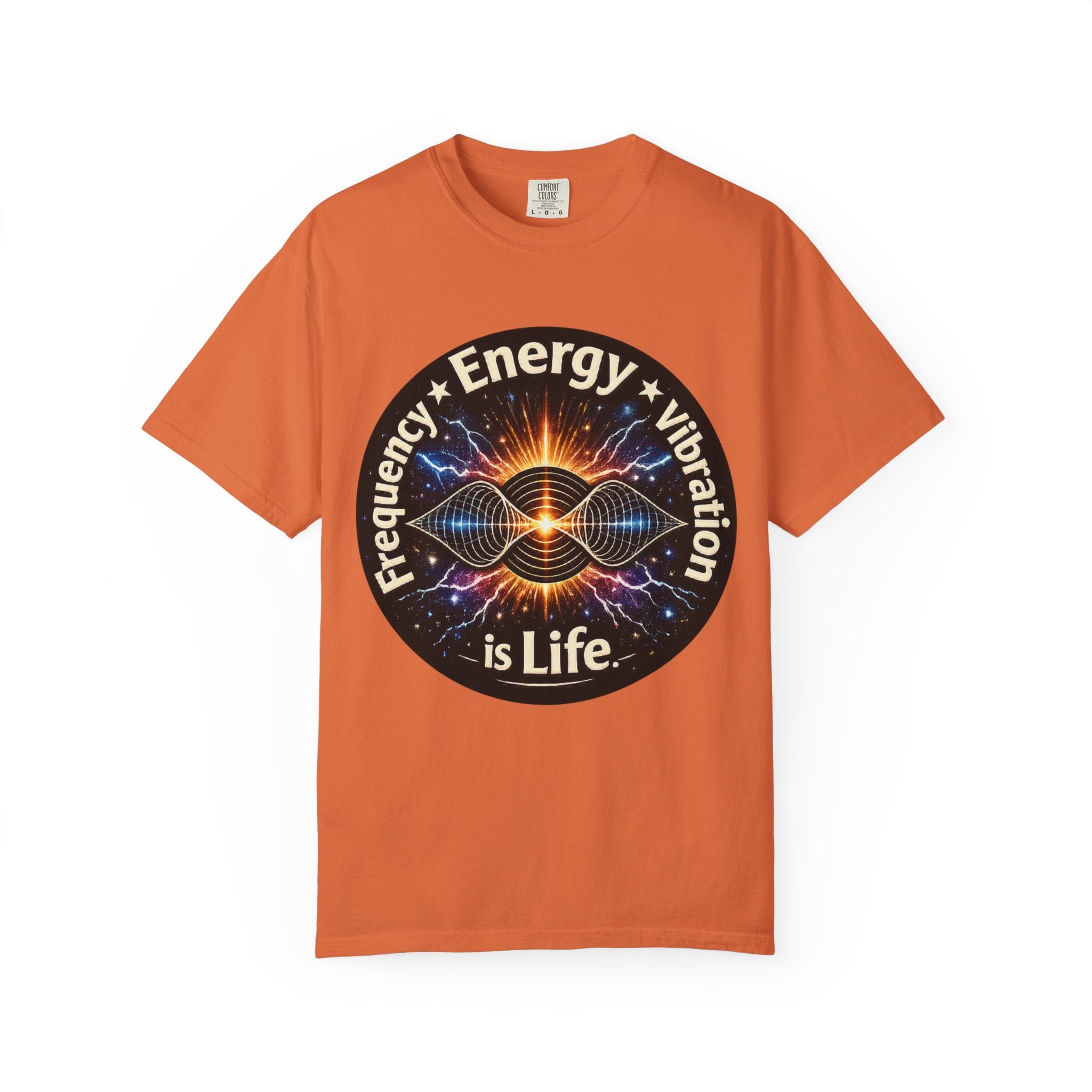 Energy & Vibration T-Shirt — "Frequency is Life" Spiritual Graphic Tee
