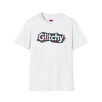 Glitchy Graphic T-Shirt — Retro Glitch Text Tee
