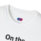 On the GO. Graphic T-Shirt — 'On the GO.' Retro Glitch Travel Tee