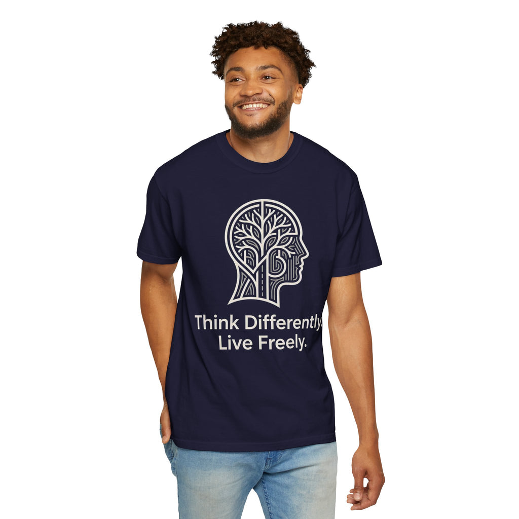 Think Differently Live Freely T-Shirt — Inspirational Mindset Graphic Tee