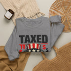 Taxed to Death Sweatshirt - Patriotic Skull Anti-Tax Protest Crewneck