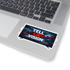 Tell Lie Vision TV Sticker — Glitch Statement Kiss-Cut Sticker