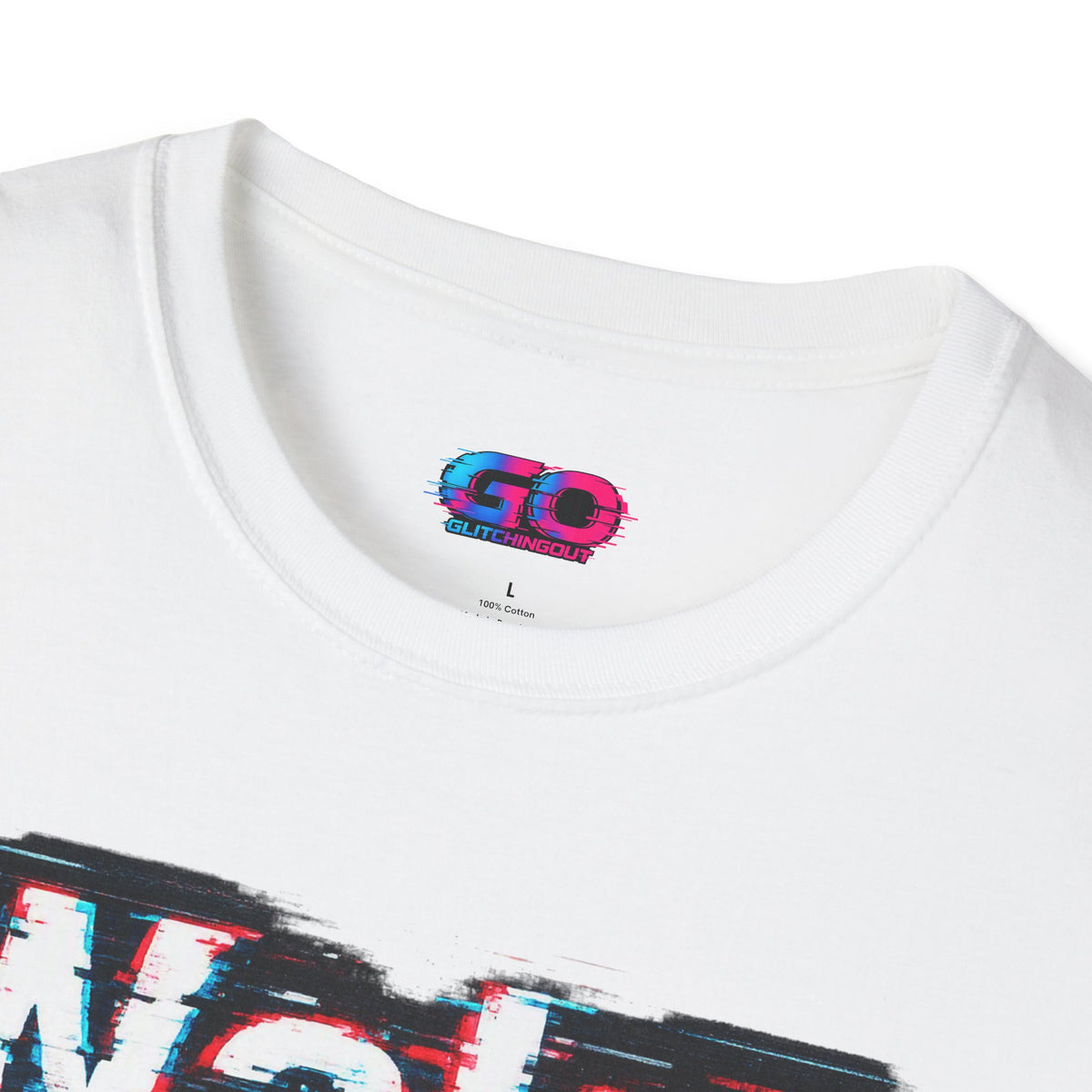 Wake Up Call Graphic Tee — Retro Glitch Text T‑Shirt