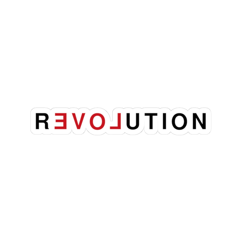 Revolution Text Kiss-Cut Sticker