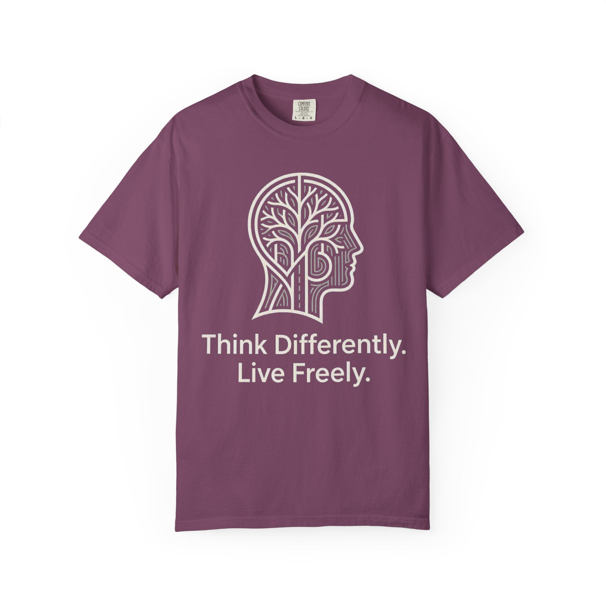 Think Differently Live Freely T-Shirt — Inspirational Mindset Graphic Tee