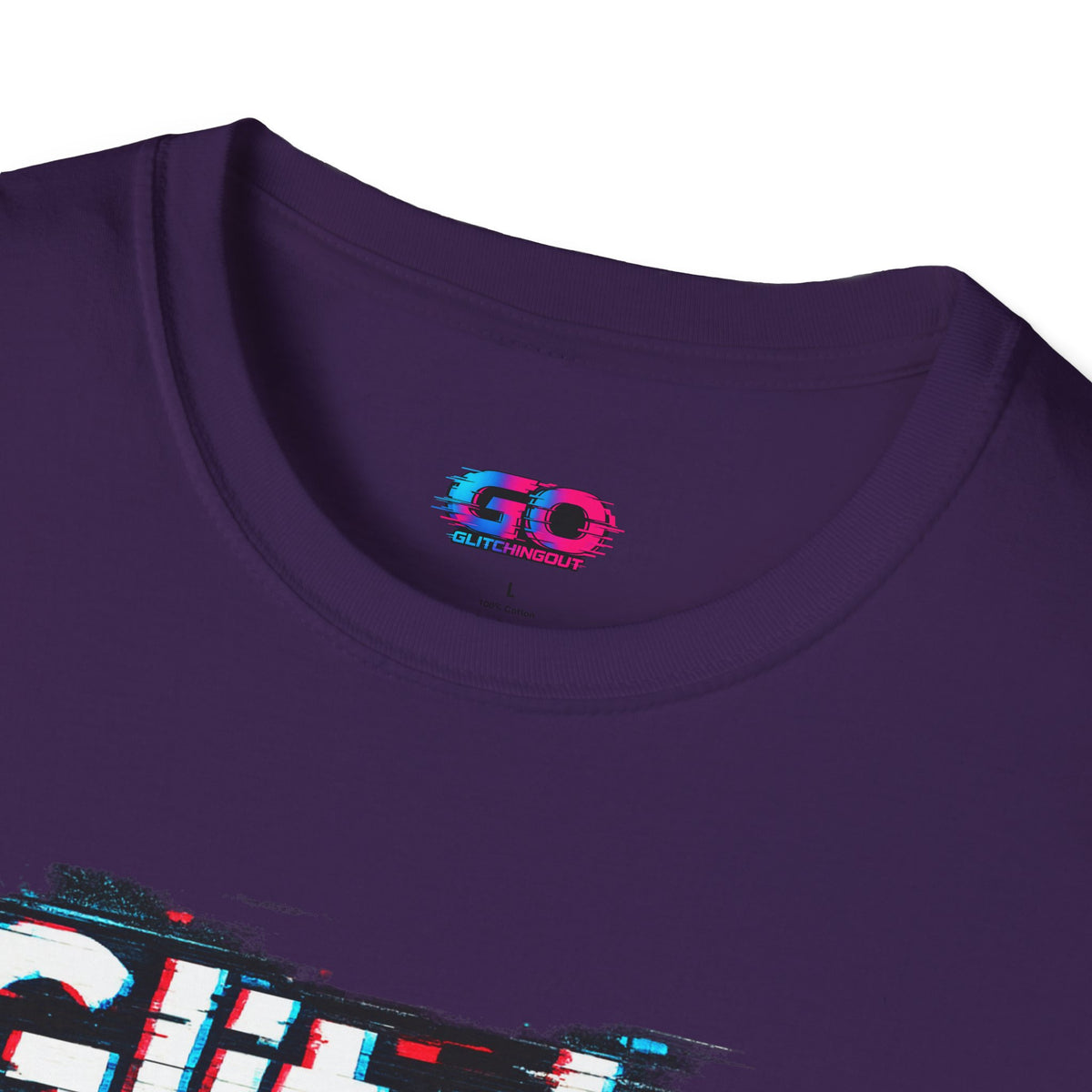Glitchy Graphic T-Shirt — Retro Glitch Text Tee