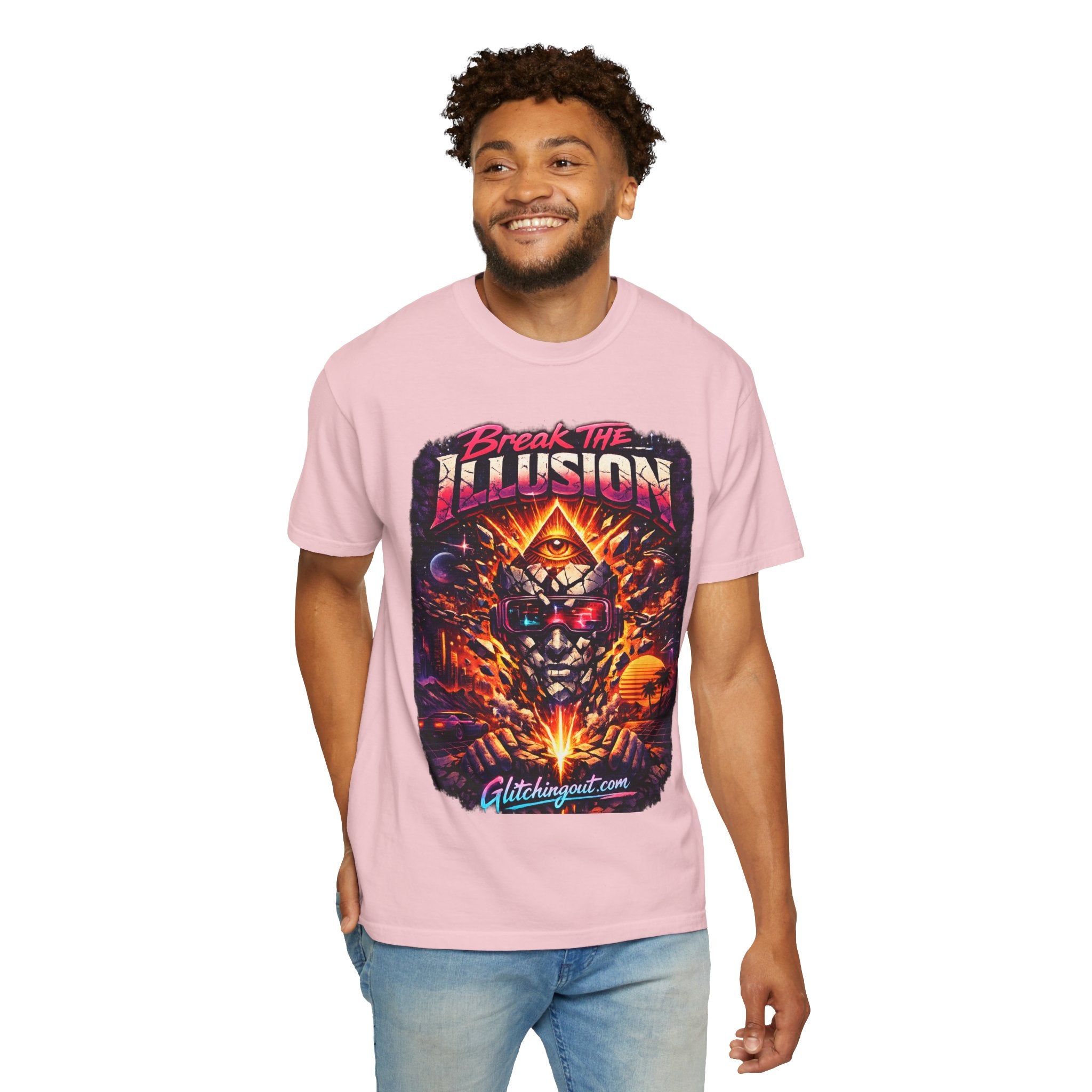 Break the Illusion Graphic T-Shirt — Psychedelic Occult Skull Tee
