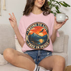 Trying to Live Free in Peace Vintage Mountain T-Shirt