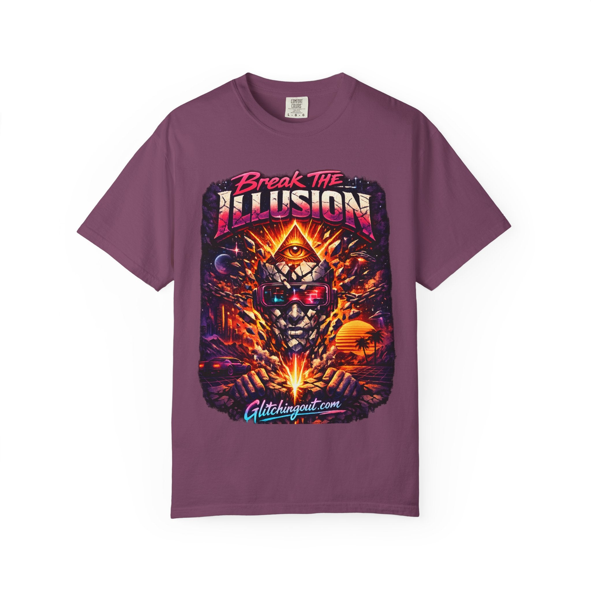 Break the Illusion Graphic T-Shirt — Psychedelic Occult Skull Tee